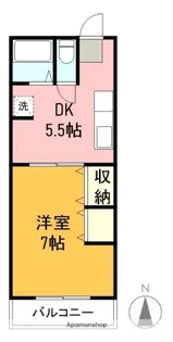 テジマ第一フラッツ【1階】の間取り