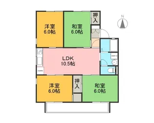 サンハイツ秋山B【2階】の間取り