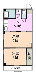 KMハイツ【3B号室】の間取り