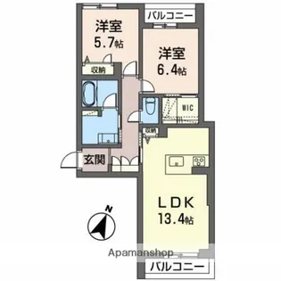 PIETRAROSSA(ピエトラロッサ)【3階】の間取り