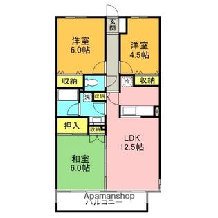 アプリコット【1階】の間取り
