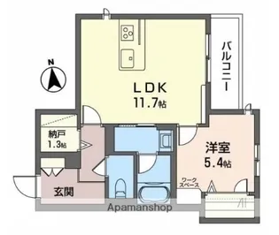 el alivio杉崎町【1階】の間取り