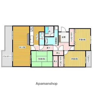 サン梅ノ木沢A棟【1階】の間取り
