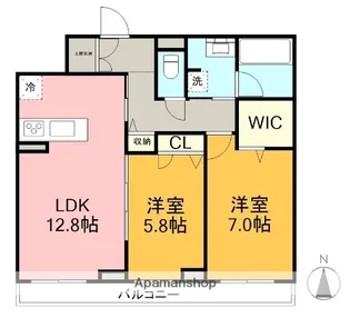 LA PASCOLO(ラ パスコーロ)【2階】の間取り