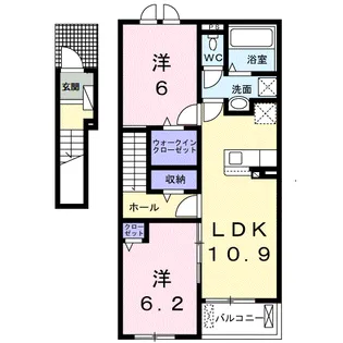 インバルナY【2階】の間取り