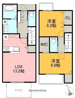 ラルーチェ【106号室】の間取り