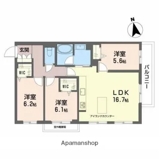 PROMENADE長泉【3階】の間取り