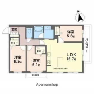 PROMENADE長泉【3階】の間取り