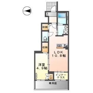 クレアシオン南【1階】の間取り