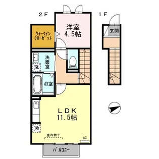 エスポワールメゾン【2階】の間取り