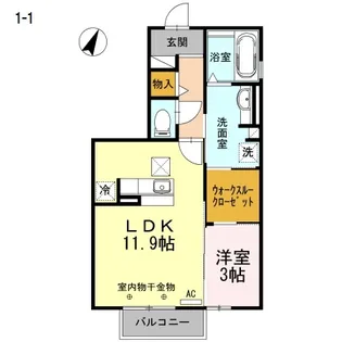 ソラーナミーア【1階】の間取り