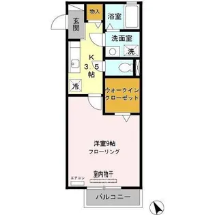 セジュール ココペリ【2階】の間取り