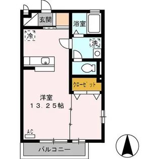 サニーヒルズ岡宮【1階】の間取り