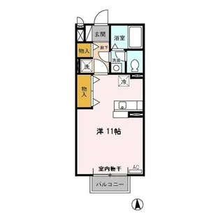 クレ ドゥ リュヌ【2階】の間取り