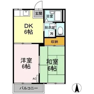 第二沖田ハイツ【2階】の間取り
