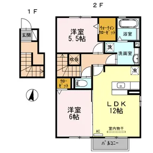ベルフローラル アレィ【2階】の間取り