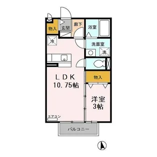 セジュール便船塚【2階】の間取り