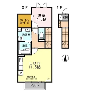 シャルマン ヴィーヴル【2階】の間取り
