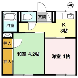 シティハイムカツマタ【2階】の間取り