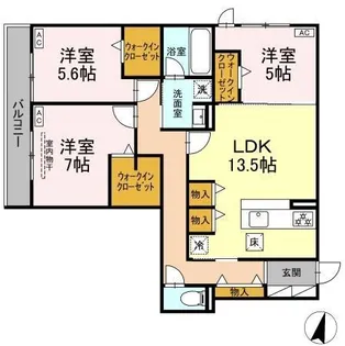 DIOSPERSIMMON長泉 II棟【1階】の間取り