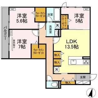 DiosPersimmon長泉 II棟【2階】の間取り