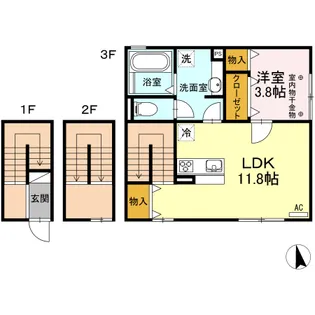 YEBISU(エビス) II【3階】の間取り