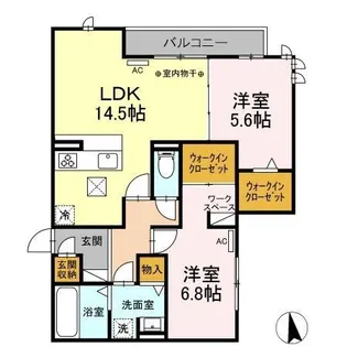 あいグラン 三島駅 B棟【1階】の間取り