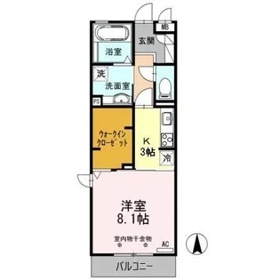 セジュール坪の内II【1階】の間取り