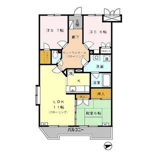 パストラルハイツ【2階】の間取り