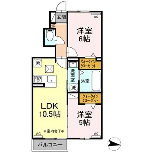 シャルマンカーサ【1階】の間取り