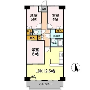 AMOURナメリ【3階】の間取り