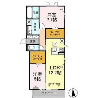 GRASS FIELDS SERENA IV【1階】の間取り