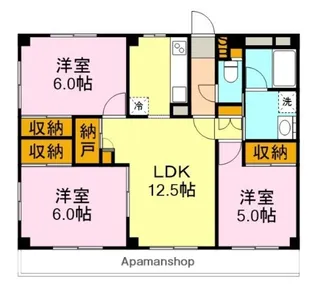 カーサ長窪A【222号室】の間取り