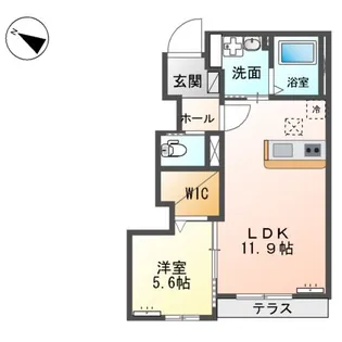 ムーンローズ香貫(アパート)【1階】の間取り
