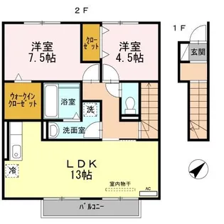 セジュールIII【2階】の間取り