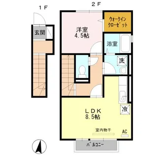 レーブ ボナール【2階】の間取り