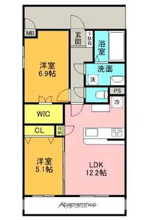 カーサ フェリーチェ【1階】の間取り