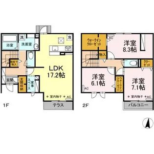 ピューアメゾン【1階】の間取り