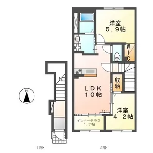 タウニィ裾野Ⅰ【203号室】の間取り