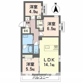 BELLE BLANCHE【3階】の間取り