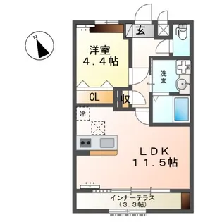 (仮)裾野市佐野アパート【1階】の間取り