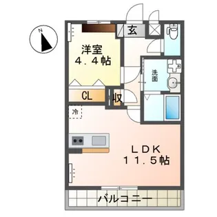 (仮)裾野市佐野アパート【2階】の間取り