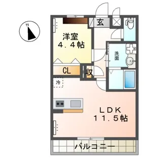 (仮)裾野市佐野アパート【2階】の間取り