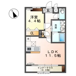 (仮)裾野市佐野アパート【1階】の間取り