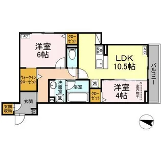 DーCRINUM 下土狩II【2階】の間取り