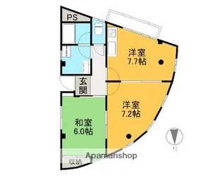 TAKADAハイツ【201号室】の間取り