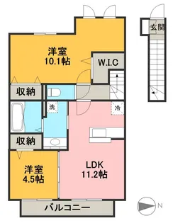 エスポワール【2階】の間取り