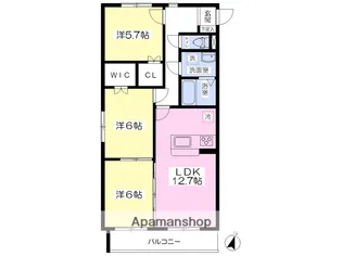 スカイピア【301号室】の間取り
