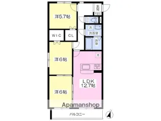 スカイピア【3階】の間取り
