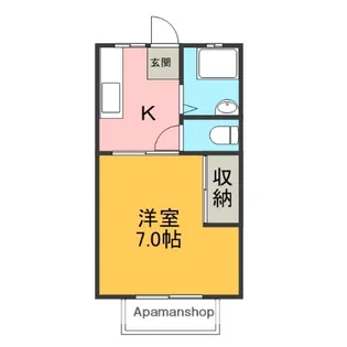 コーポラスムロフシ【205号室】の間取り